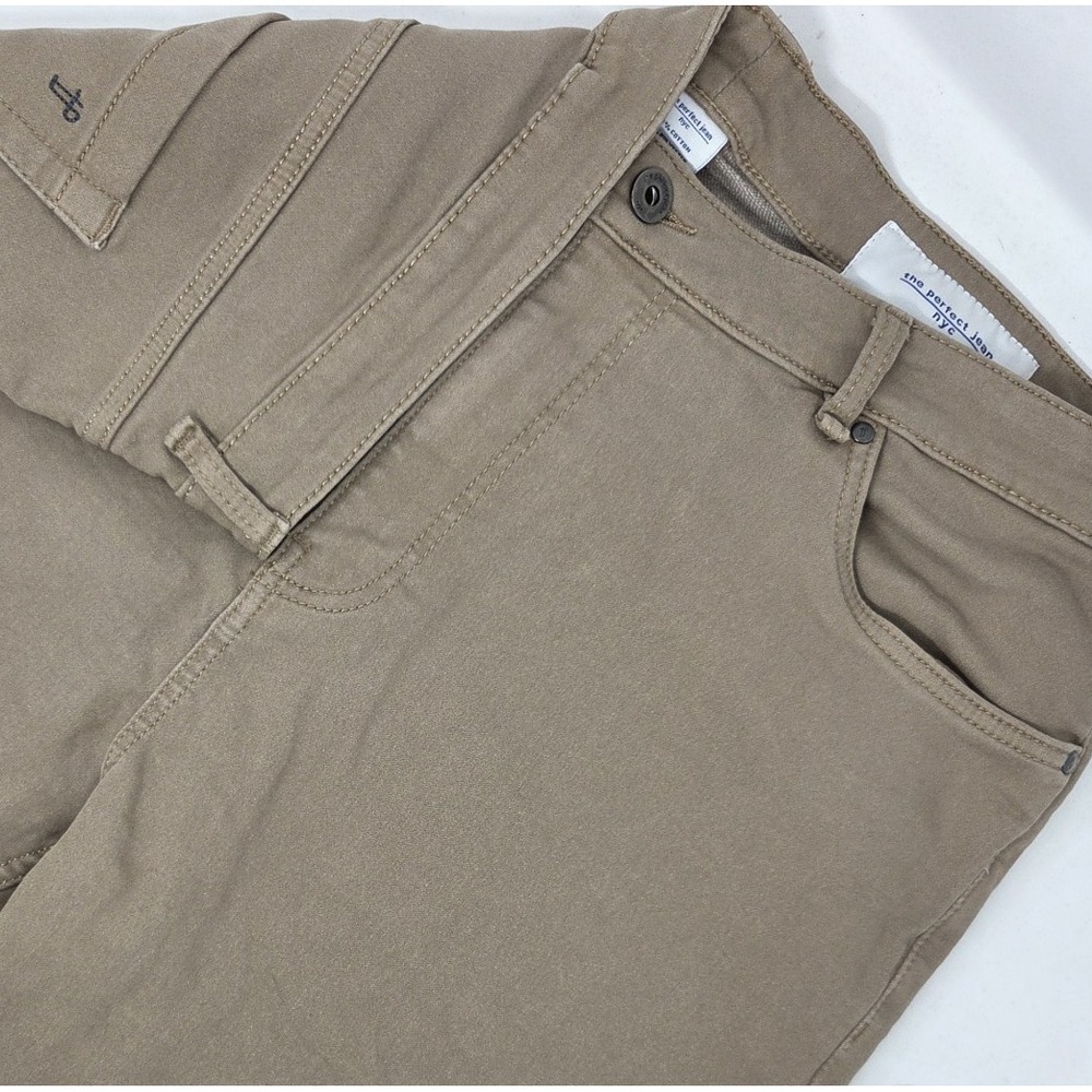 The Perfect Jean NYC Pants Mens Size 42x34 Slim‎ Fit Denkhaki Stretch Tan Brown